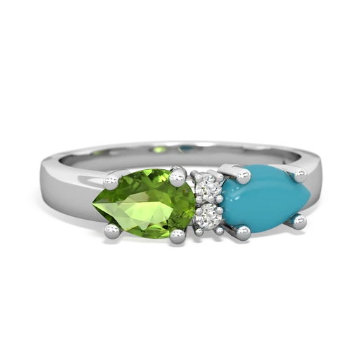 turquoise-peridot timeless ring