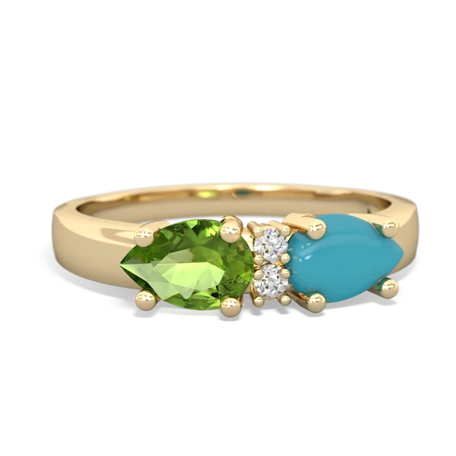 turquoise-peridot timeless ring