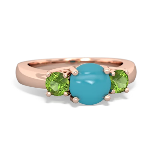 turquoise-peridot timeless ring