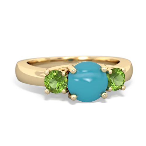 turquoise-peridot timeless ring