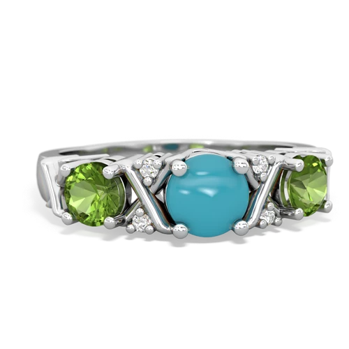 turquoise-peridot timeless ring