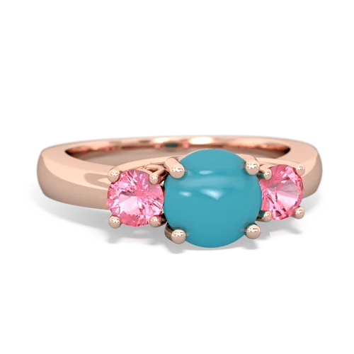 turquoise-pink sapphire timeless ring