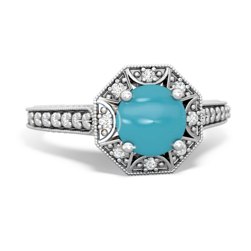 turquoise antique hexagon ring