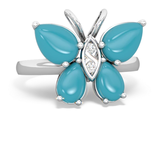 turquoise butterfly ring