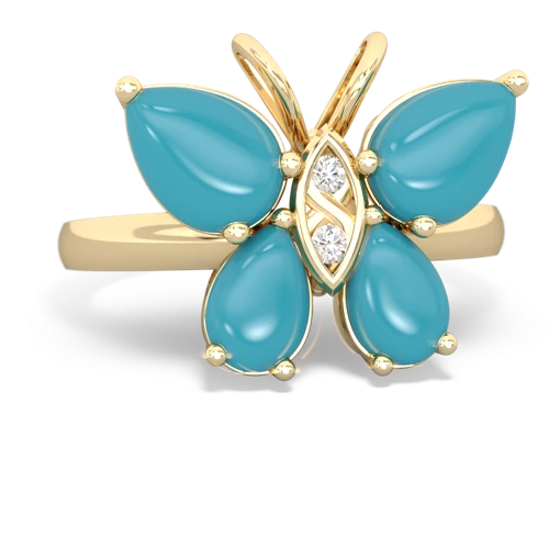 turquoise butterfly ring