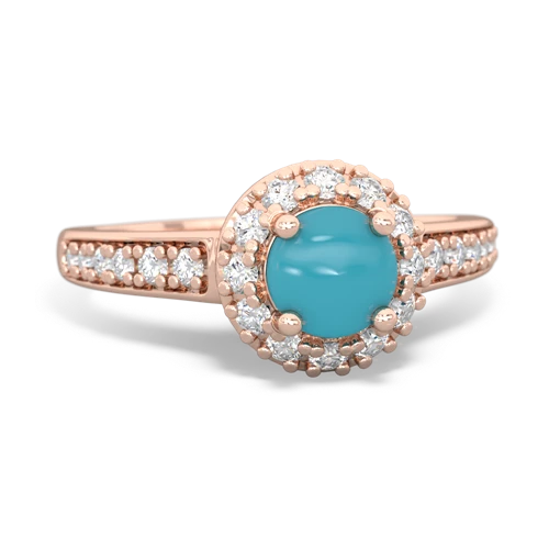 turquoise classic halo ring