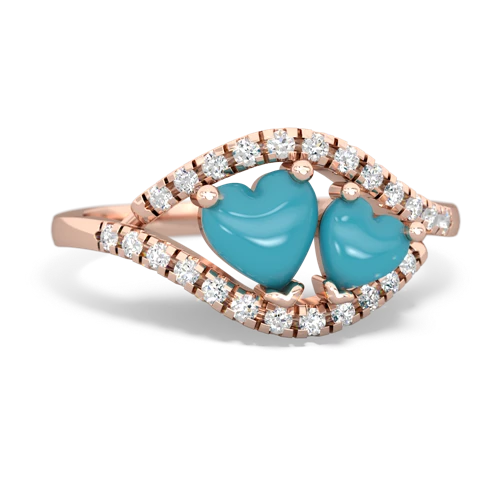 turquoise mother child ring