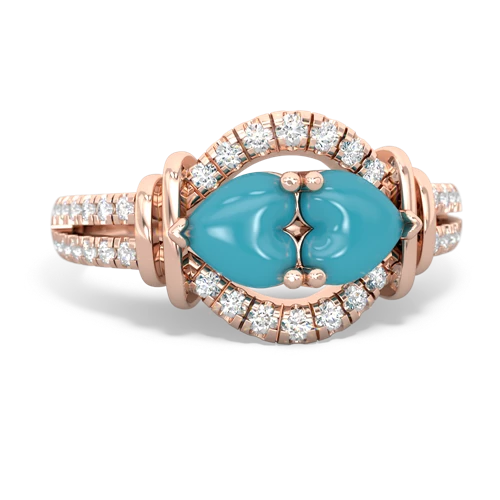 turquoise pave keepsake ring