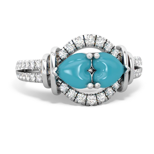 turquoise pave keepsake ring