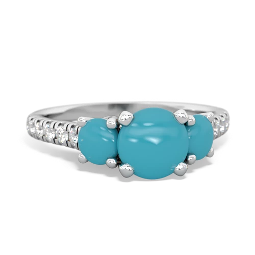 turquoise trellis pave ring