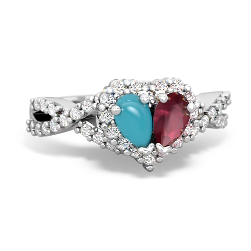 turquoise-ruby engagement ring
