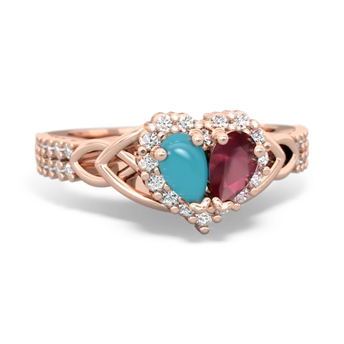 turquoise-ruby keepsake engagement ring