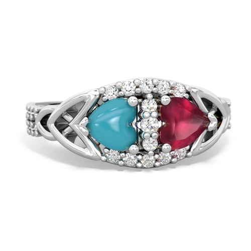 turquoise-ruby keepsake engagement ring