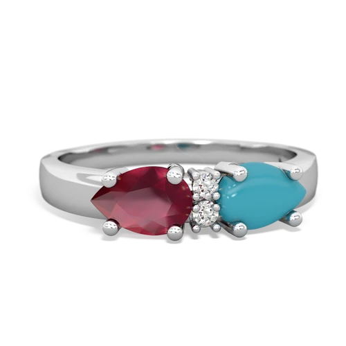 turquoise-ruby timeless ring
