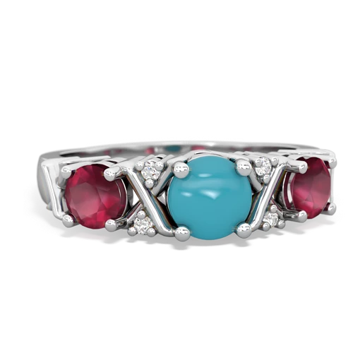 turquoise-ruby timeless ring
