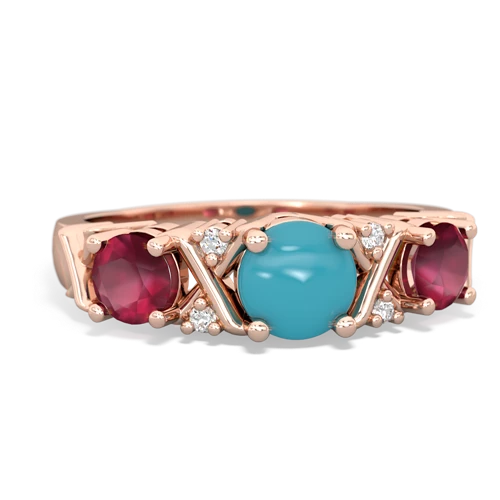 turquoise-ruby timeless ring