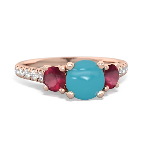 turquoise-ruby trellis pave ring