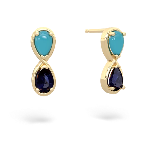 turquoise-sapphire infinity earrings
