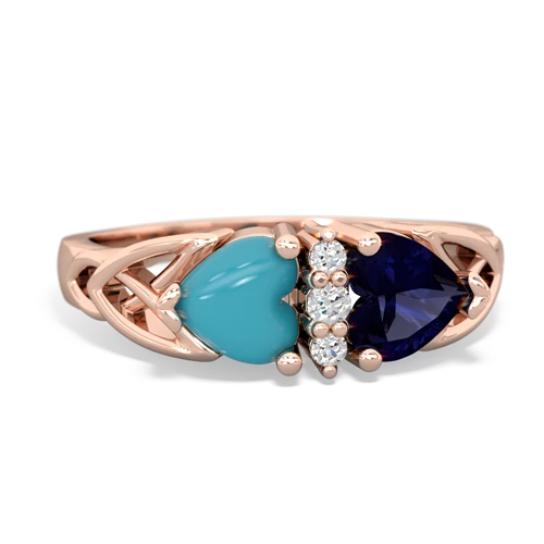 turquoise-sapphire celtic ring