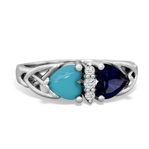 turquoise-sapphire celtic ring