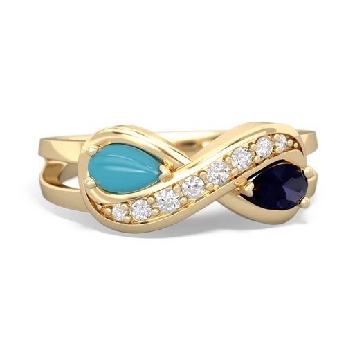 turquoise-sapphire diamond infinity ring