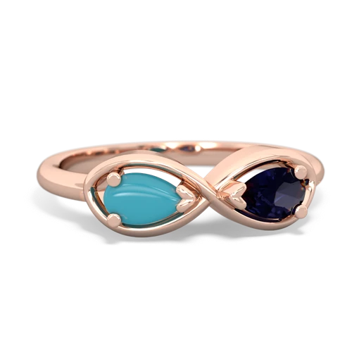 turquoise-sapphire infinity ring