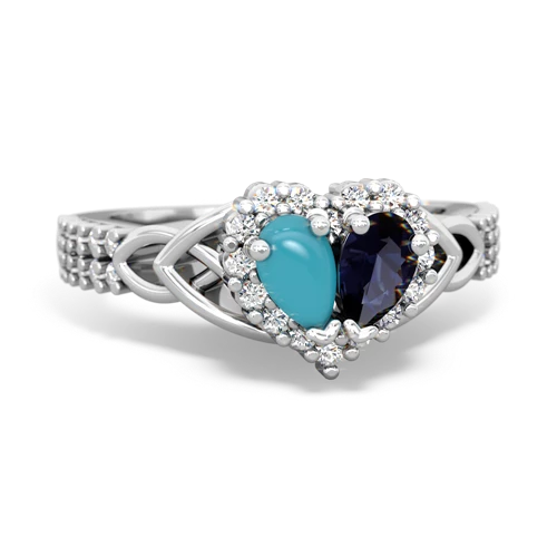 turquoise-sapphire keepsake engagement ring