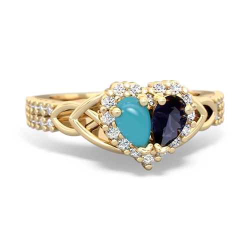 turquoise-sapphire keepsake engagement ring