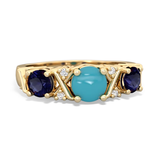 turquoise-sapphire timeless ring