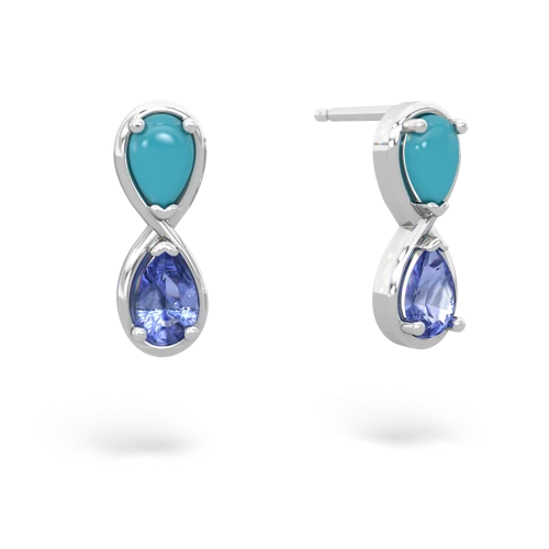 turquoise-tanzanite infinity earrings