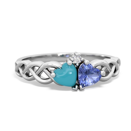 turquoise-tanzanite celtic braid ring