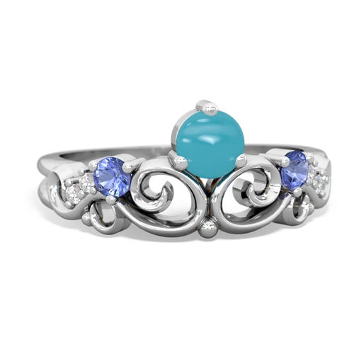 turquoise-tanzanite crown keepsake ring