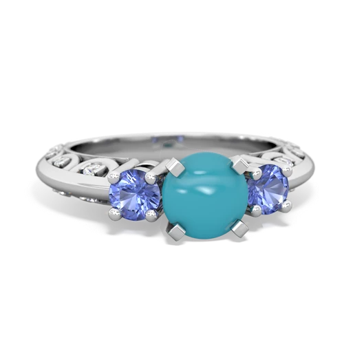 turquoise-tanzanite engagement ring