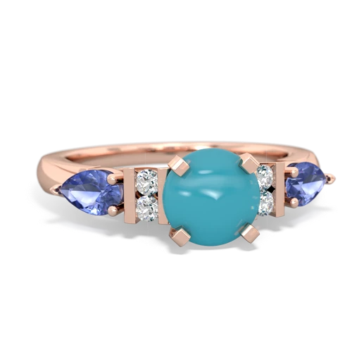 turquoise-tanzanite engagement ring