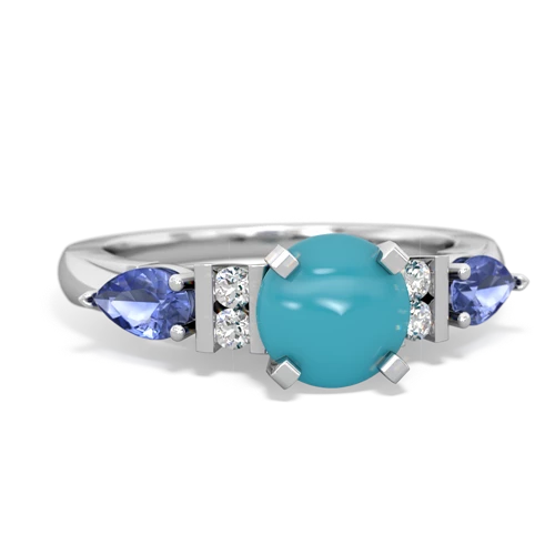 turquoise-tanzanite engagement ring