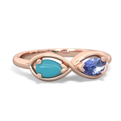 turquoise-tanzanite infinity ring