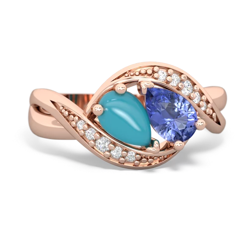 turquoise-tanzanite keepsake curls ring