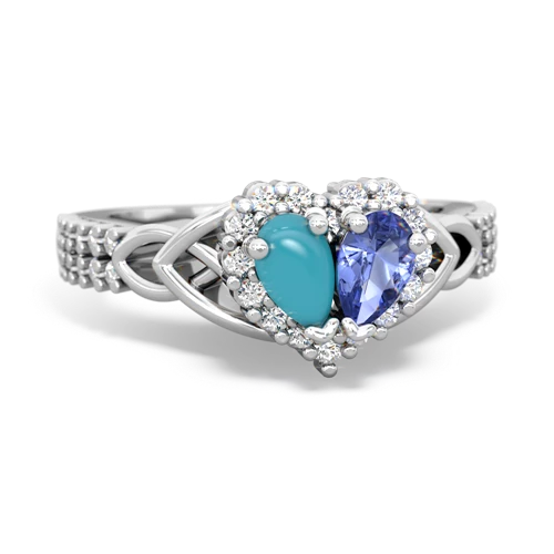 turquoise-tanzanite keepsake engagement ring