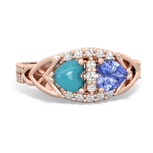 turquoise-tanzanite keepsake engagement ring