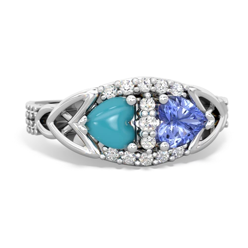 turquoise-tanzanite keepsake engagement ring