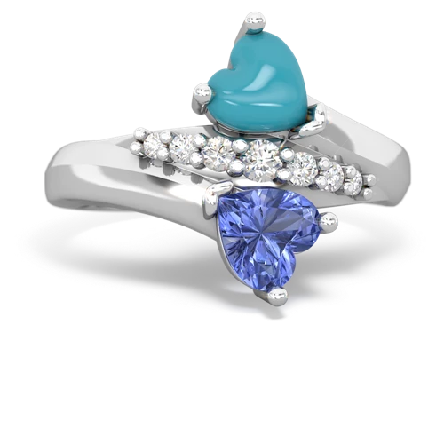 turquoise-tanzanite modern ring