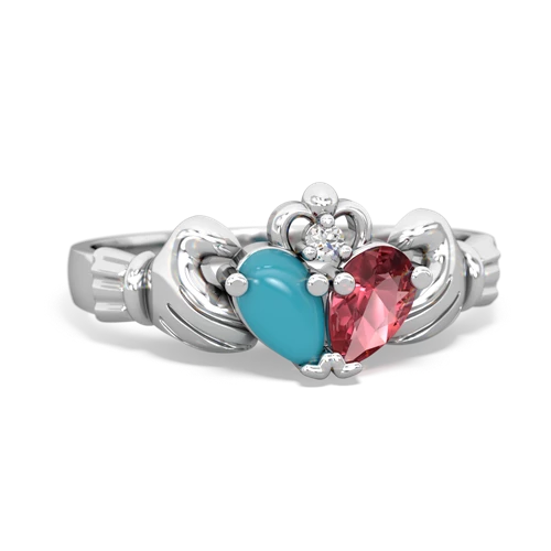 turquoise-tourmaline claddagh ring