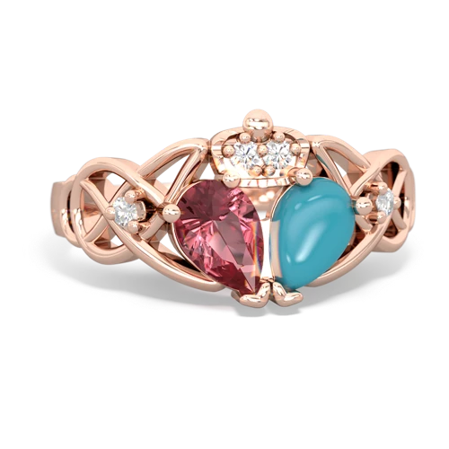 turquoise-tourmaline claddagh ring