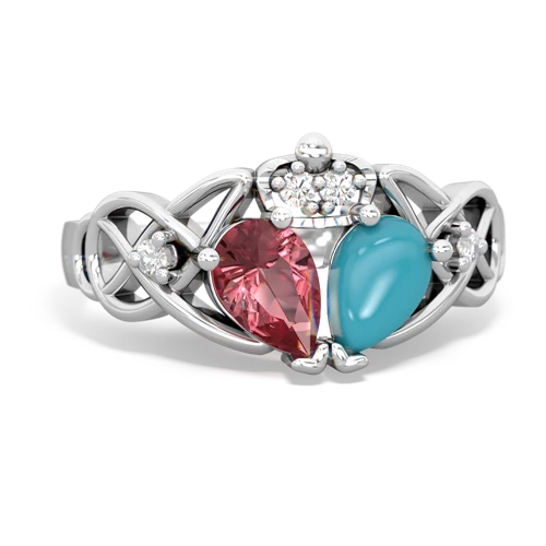 turquoise-tourmaline claddagh ring