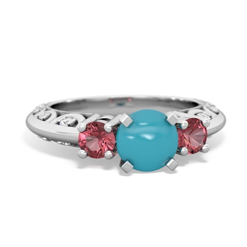 turquoise-tourmaline engagement ring