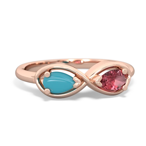 turquoise-tourmaline infinity ring