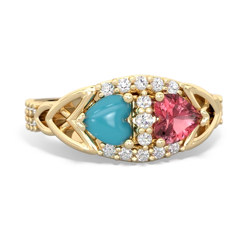 turquoise-tourmaline keepsake engagement ring