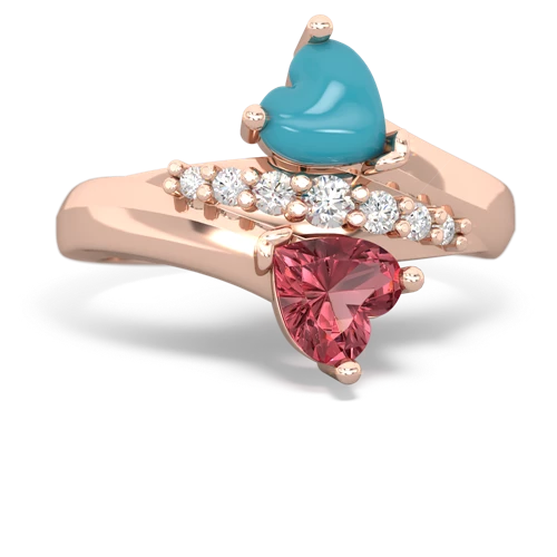 turquoise-tourmaline modern ring