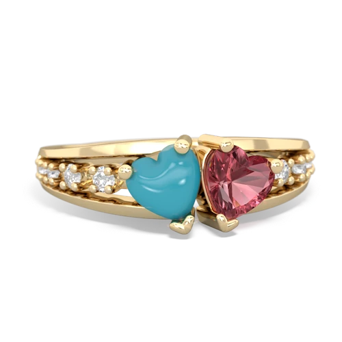 turquoise-tourmaline modern ring