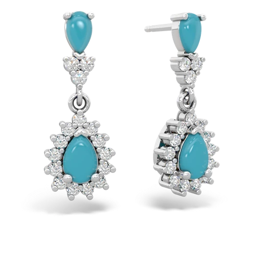turquoise-turquoise dangle earrings
